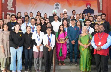 First Lady Mrs. Gurmeet Kaur participating with the women of Raj Bhawan family on the occasion of Karva Chauth.