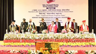 President Smt. Draupadi Murmu participates in the 11th convocation of the university along with the Governor and the Chief Minister.