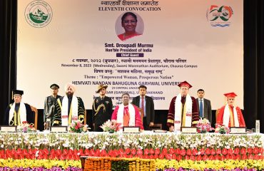 President Smt. Draupadi Murmu participates in the 11th convocation of the university along with the Governor and the Chief Minister.