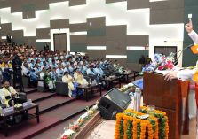 Governor Lt Gen Gurmit Singh (Retd) addresses the convocation ceremony.;?>