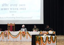 Governor Lt Gen Gurmit Singh (Retd) addresses the seminar organized on the occasion of Audit Week.;?>