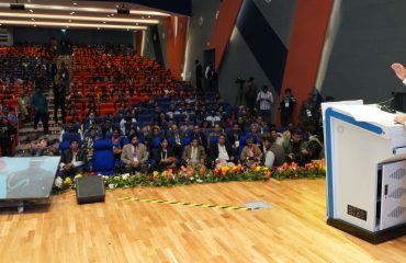 ग्राफिक एरा विश्वविद्यालय, देहरादून में छठवें वर्ल्ड कांग्रेस ऑन डिजास्टर मैनेजमेंट के समापन सत्र को संबोधित करते हुए राज्यपाल लेफ्टिनेंट जनरल गुरमीत सिंह(से नि)।