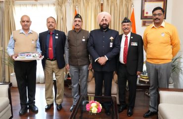 Governor with Sainik Welfare officials on the occasion of “Armed Forces Flag Day”.