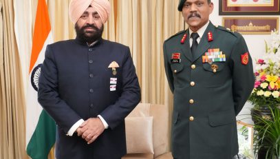 Major General R Prem Raj, GOC of Uttarakhand Sub Area, paid a courtesy call on the Governor.