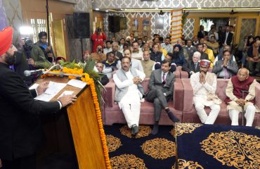 स्वामी रामतीर्थ केंद द्वारा आयोजित आत्म ज्ञान ज्योति समारोह को संबोधित करते हुए राज्यपाल।