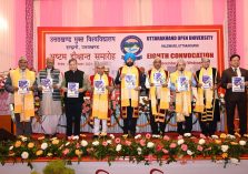 Governor releasing the magazine 'Udaan' on the occasion of the convocation ceremony.;?>
