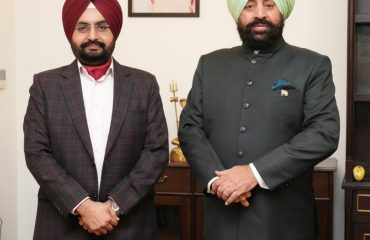 Chief Secretary Dr. S. Sandhu pays courtesy call on the Governor.