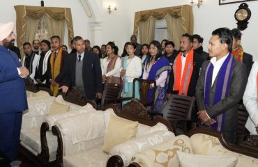 राजभवन में मेघालय, मणिपुर और त्रिपुरा के राज्य स्थापना दिवस के अवसर पर प्रतिभाग करते हुए राज्यपाल।