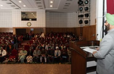 The Governor addressing the program organized on the occasion of 'National Girl Child Day'.