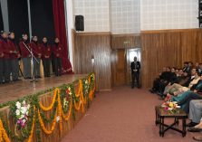 Governor watching the presentation of girl students on the occasion of Foundation Day of Uttar Pradesh State at Raj Bhawan;?>