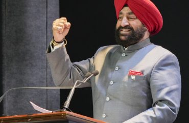 30वें संयुक्त नागरिक-सैन्य प्रशिक्षण कार्यक्रम को संबोधित करते हुए राज्यपाल।