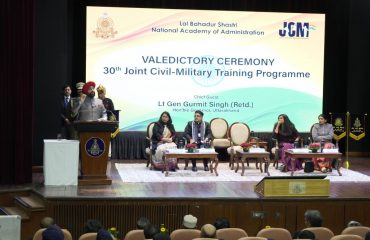 Governor addressing the 30th joint civil-military training programme.