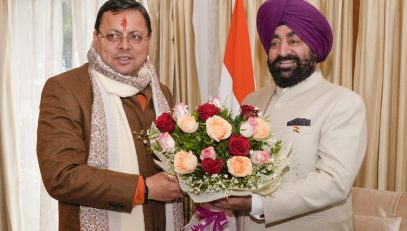⁠Chief Minister Shri Pushkar Singh Dhami meeting the Governor and extending his birthday greetings and best wishes.