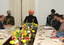 Governor meeting with officials regarding Vasanthotsav-2024 to be held at Raj Bhawan.;?>