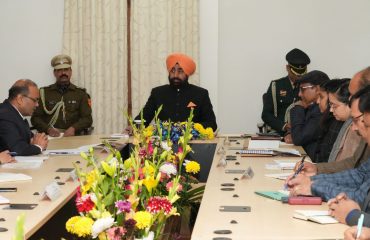 Governor meeting with officials regarding Vasanthotsav-2024 to be held at Raj Bhawan.