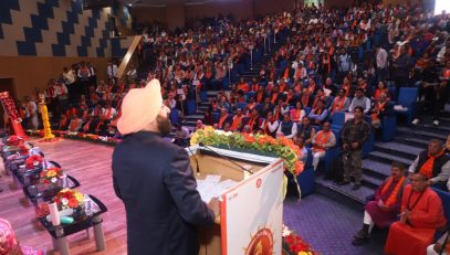 Governor Lt Gen Gurmit Singh (Retd) launching the “Char Dham Sathi 2.0” mobile app on the occasion of a program organized in New Delhi.