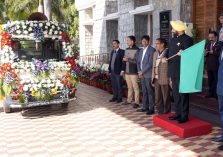 Governor flagging off special publicity vehicles for the promotion of Vasanthotsav-2024.;?>
