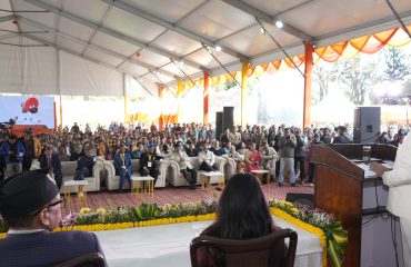 Governor addressing at the closing ceremony of Vasantotsav.