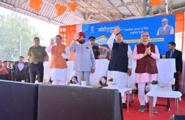 Governor and Chief Minister participating in the program organized at Railway Station, Dehradun.