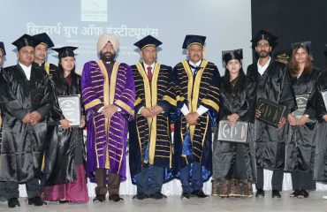 Governor with students.