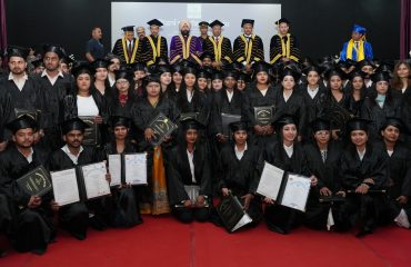 Governor with students.