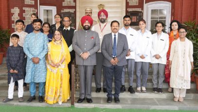 Governor with the residents of Rajasthan living in Uttarakhand at the program organized at Raj Bhawan.