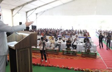 Governor addressing the program organized at Devbhoomi Uttarakhand University.