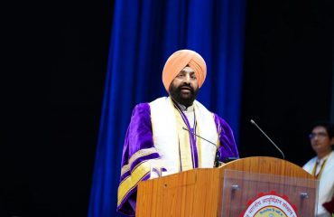 Governor addressing on the occasion of the fourth convocation of AIIMS, Rishikesh.