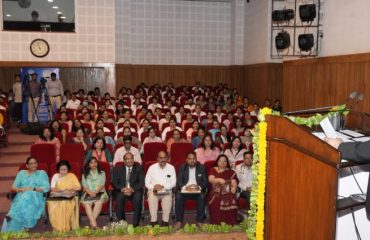 Hon'ble Governor addressing the programme organized on women's health checkup and cancer screening camp.