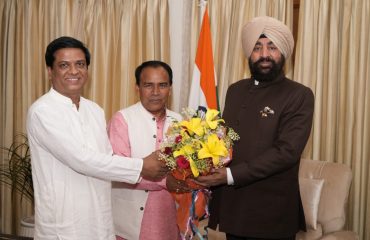 Cabinet Minister Dr. Dhan Singh Rawat paid a courtesy call on the Governor at Raj Bhawan.