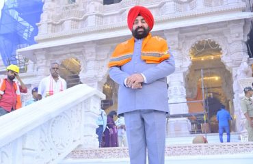 Governor offering prayers at Bhagwan Shri Ram Lalla temple in Ayodhya.