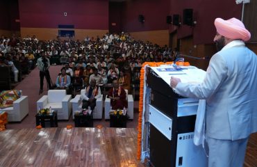 Governor addressing the program organized at IRDT Auditorium, Dehradun.