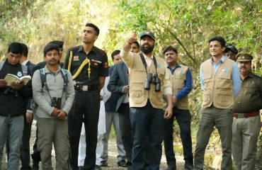 HE enjoys bird watching at Raj Bhawan Golf Course premise, on World Environment Day.
