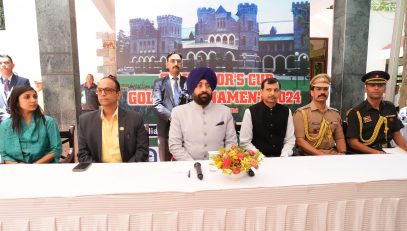 Hon'ble Governor participating in the curtain-raiser event for Governor's Cup Golf Tournament organized at the Raj Bhawan Golf Course