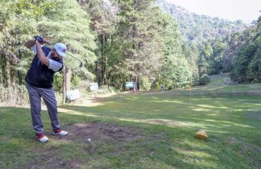 Hon'ble Governor teeing off to inaugurate the 