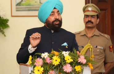 Governor addressing the launch program of 'Raj Bhawan Maitri Chatbot'.