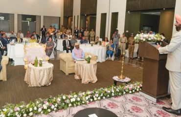 Hon'ble Governor addressing the conference organized by the Forest Department in Ramnagar.