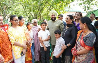 Hon'ble Governor meeting with local residents at Sargakhet in Mukteshwar.