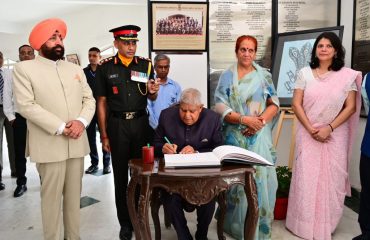 Vice President Shri Jagdeep Dhankhar with the Governor participating in the program organized at Rashtriya Indian Military College (RIMC), Dehradun.