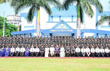 Vice President Shri Jagdeep Dhankhar and Governor with cadets at Rashtriya Indian Military College (RIMC).