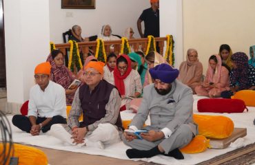 Governor and Chief Minister doing Skhmani Sahib Paath at Raj Bhawan.