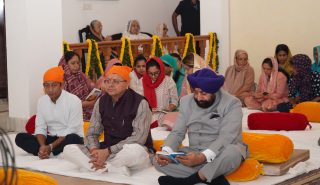 Governor and Chief Minister doing Skhmani Sahib Paath at Raj Bhawan.