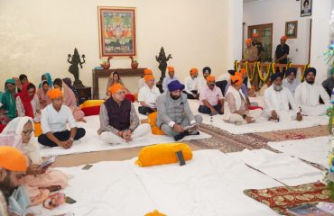 Governor and Chief Minister doing Skhmani Sahib Paath at Raj Bhawan.