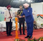 Governor inaugurating the 33rd Senior National Wushu Championship at Maharana Pratap Stadium, Dehradun.;?>