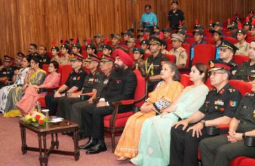 Governor participating in the closing (flag in) programme of NCC's 'Mount Abi Gamin' mountaineering expedition at Raj Bhawan.