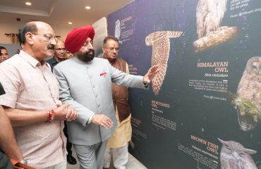 Governor observing the exhibition 