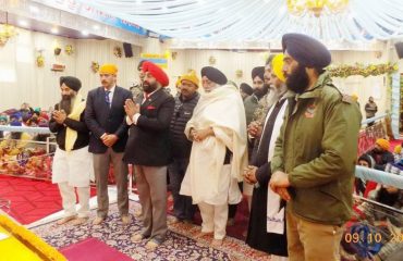 Governor visiting Gurudwara Shri Hemkund Sahib.