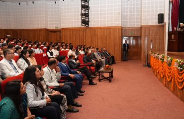 Governor addressing the seminar organised on financial awareness at Raj Bhawan.