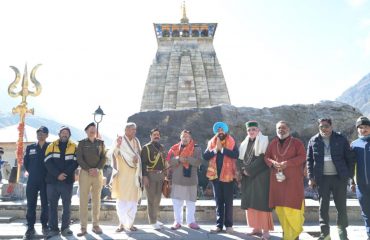 Governor visiting Baba Kedarnath Dham.