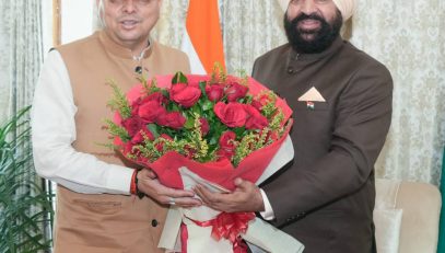 Chief Minister Shri Pushkar Singh Dhami paid a courtesy visit on the Governor and extended his greetings for Deepawali.